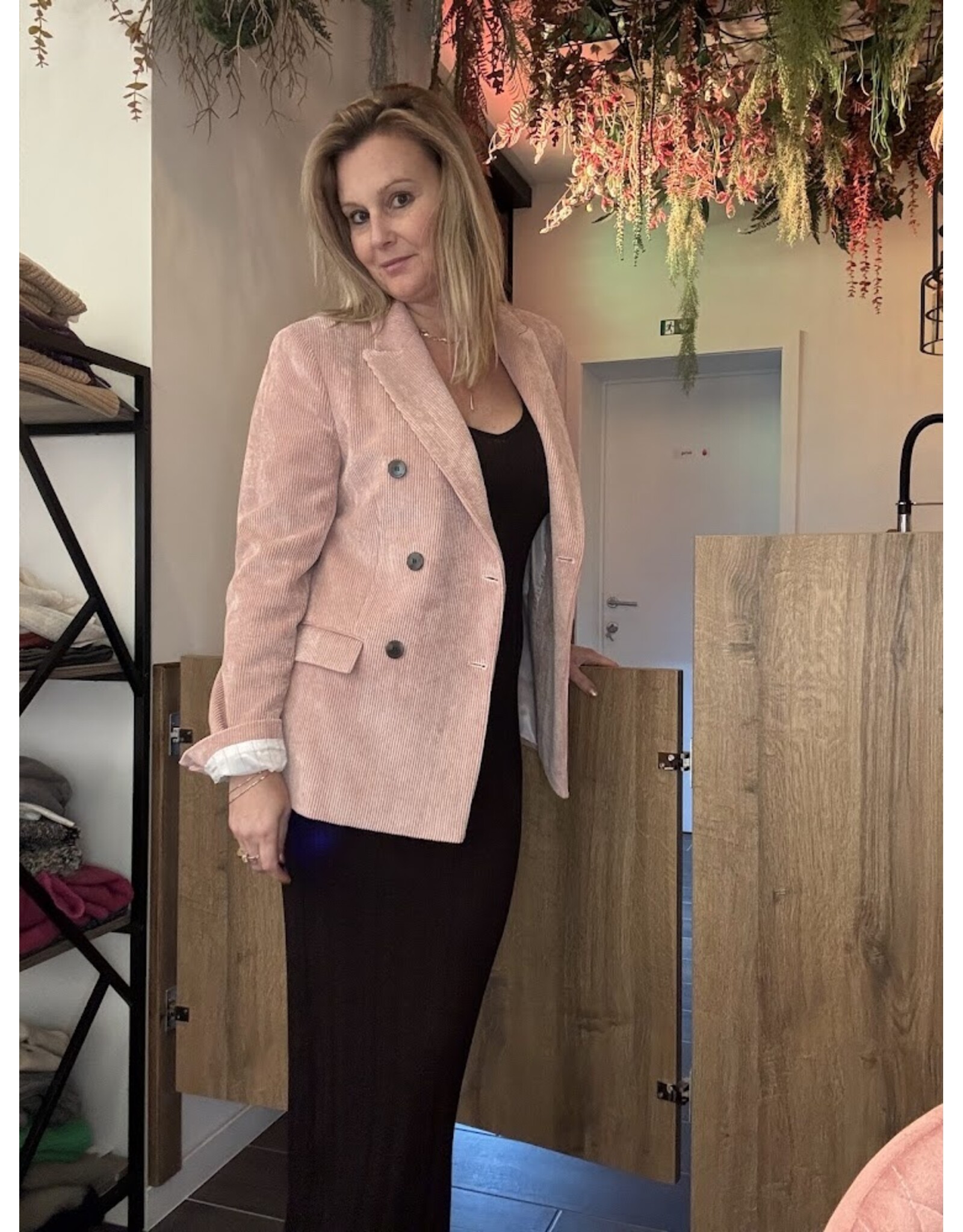 CARACTERE Q007A0 GIACCA VELLUTO COSTE ROSA