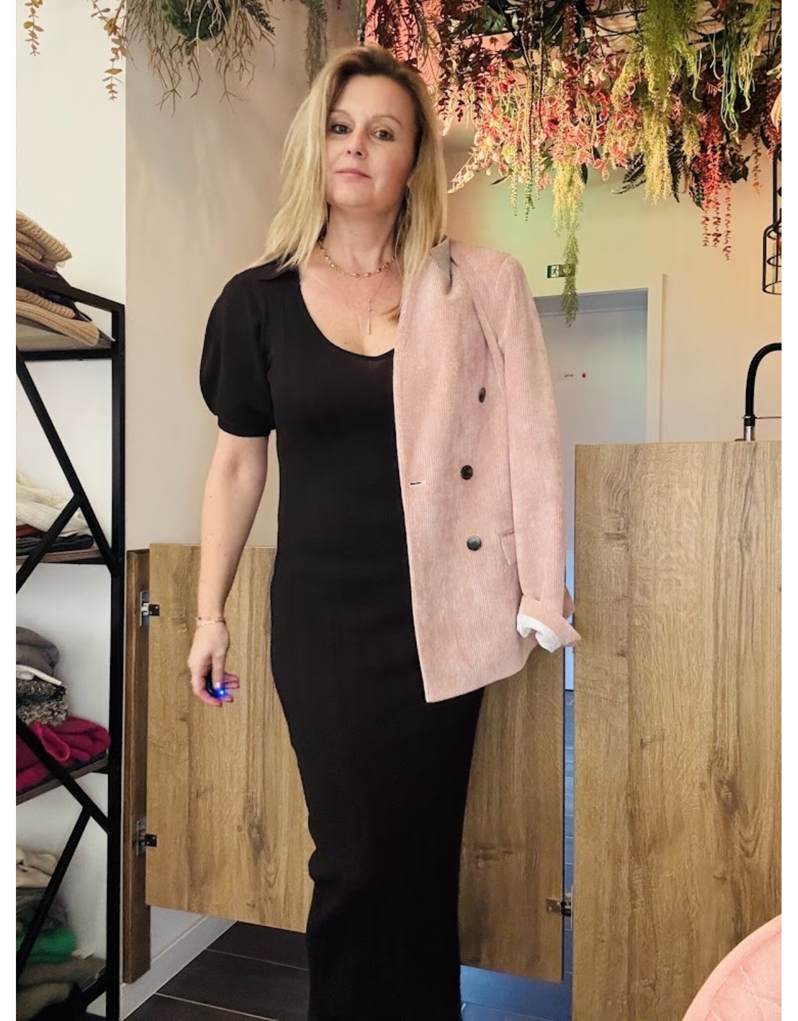 CARACTERE Q007A0 GIACCA VELLUTO COSTE ROSA