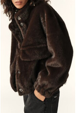 BA&SH MANTEAU PAROS CHOCOLAT