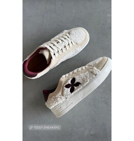 LALOTTI LALOTTI TEDDY SNEAKER ECRU/BURGUNDY