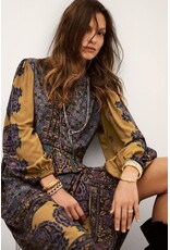 BA&SH ROBE BARLEY CHOCOLAT