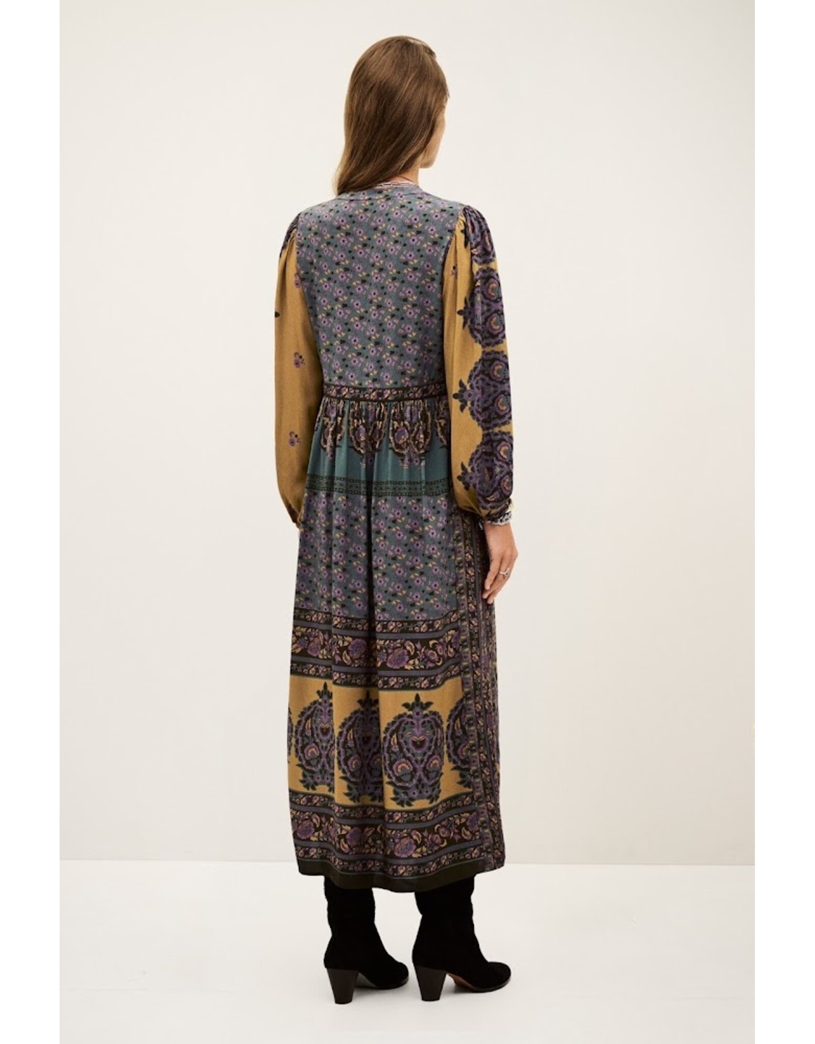 BA&SH ROBE BARLEY CHOCOLAT