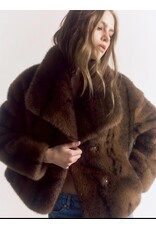 BA&SH MANTEAU PAROS CHOCOLAT