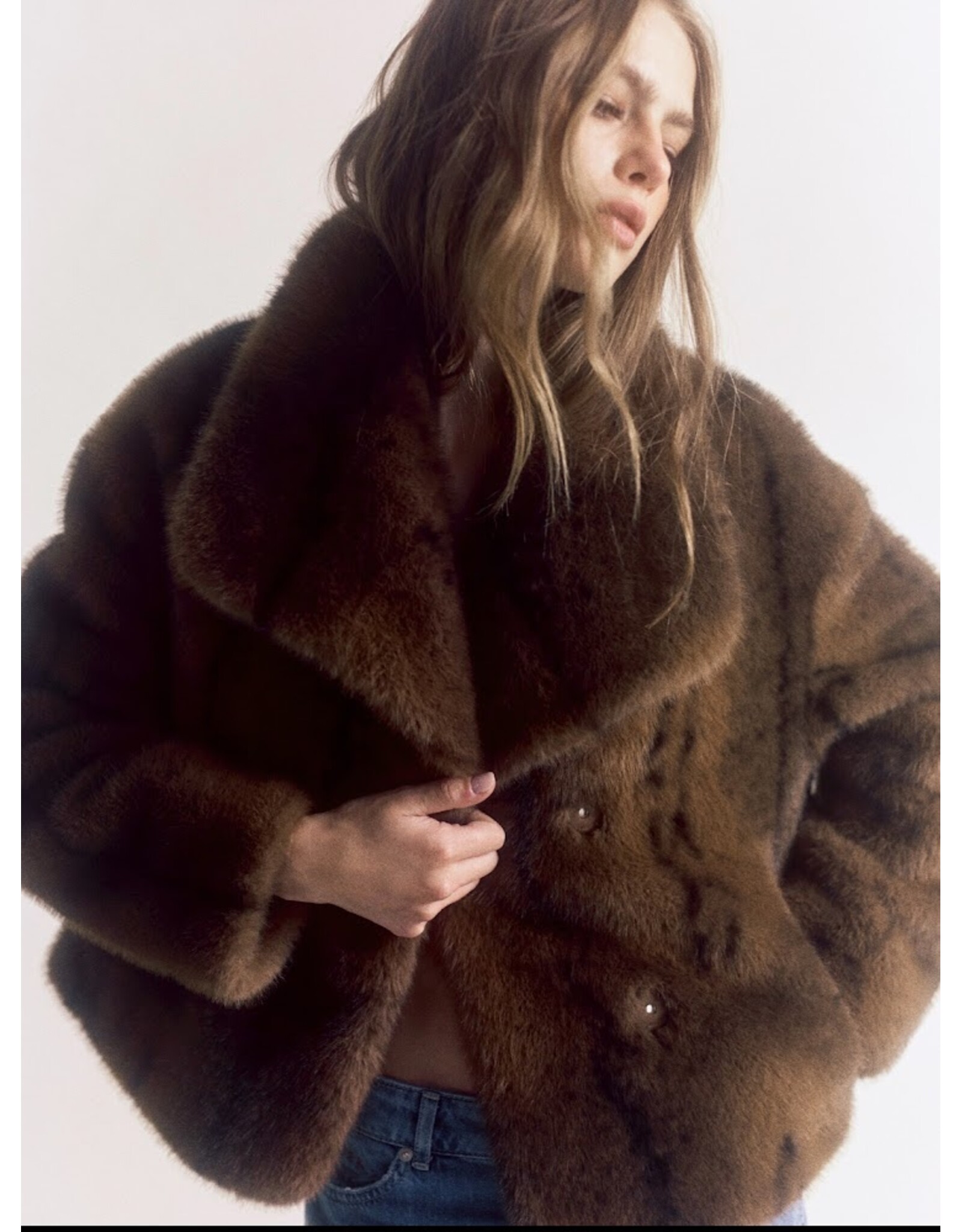 BA&SH MANTEAU PAROS CHOCOLAT