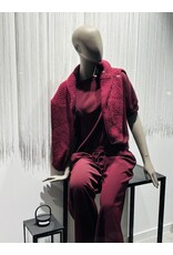 LALOTTI POM BLOUSE BURGUNDY