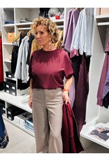 LALOTTI OSCARE PANTS PIED DE POULE BURGUNDY