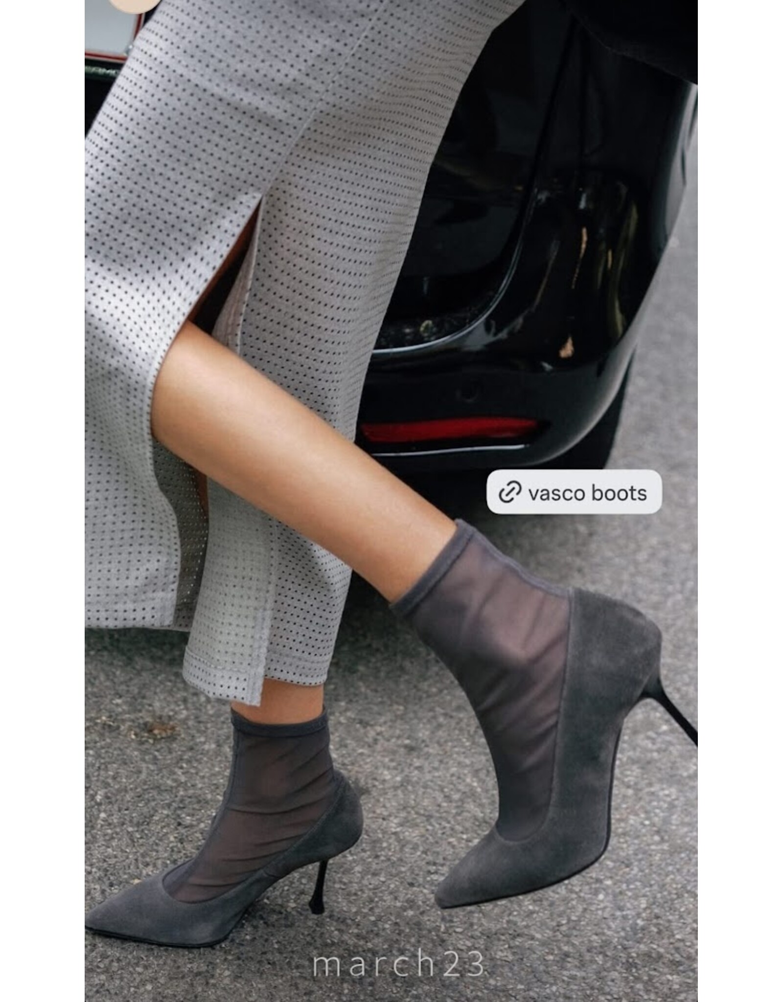 MARCH23 VASCO PUMP HIGH HEEL GREY MESH