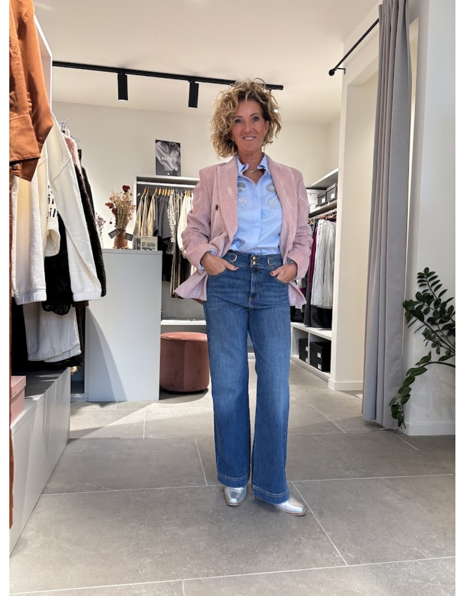 NENETTE 40BB-SANTERIA DENIM GAMBA DRITTA LAVAGGIOBLU MEDIO