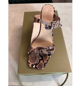 MARCH23 MONACO SANDAL HIGH HEEL BRONZE PYTHON