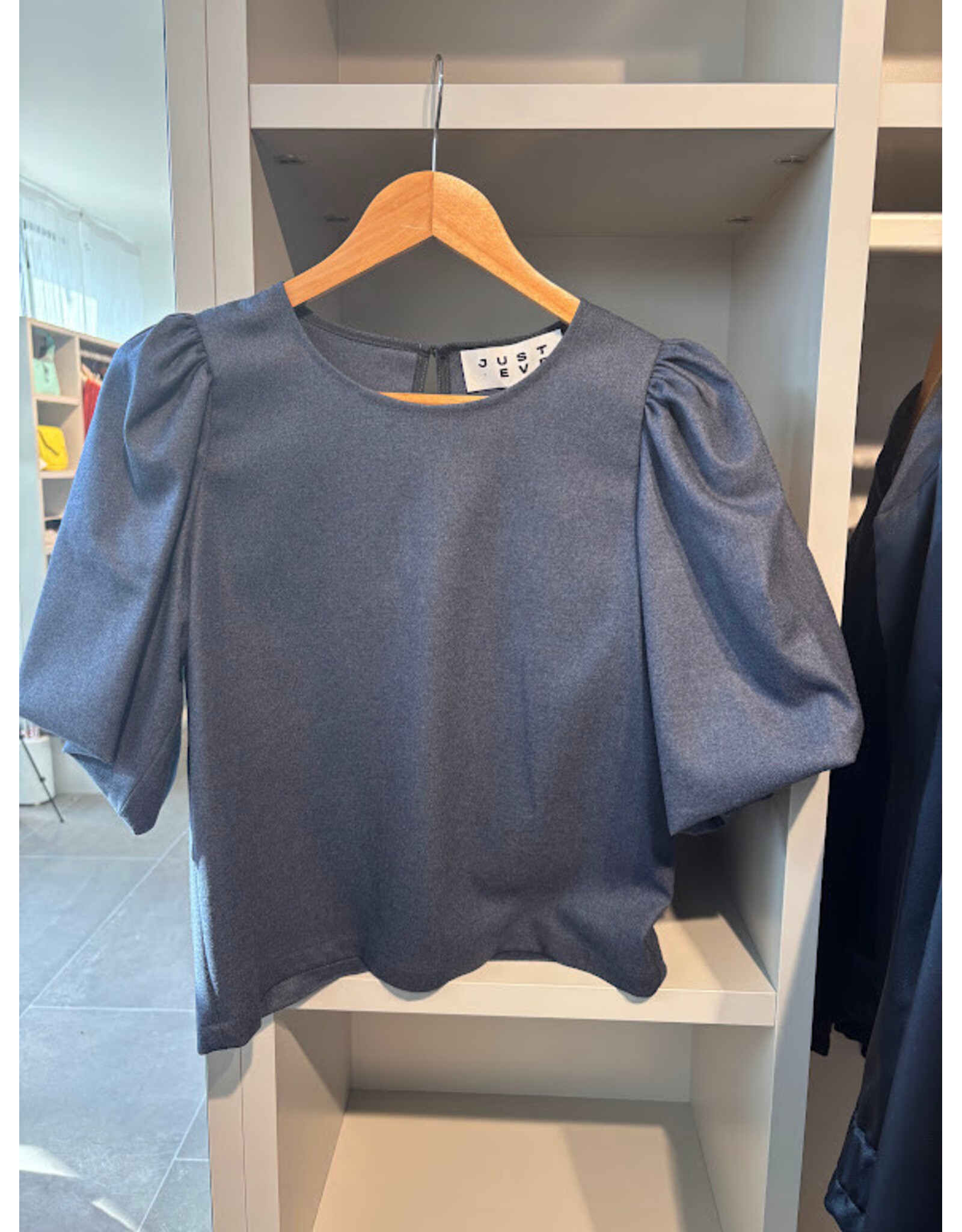 JUST EVE BLOUSE ELISABETH BLUE MELANGE