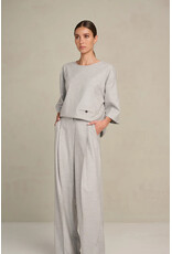 MARCH23 MY BLOUSE GIGI SILVER GREY SUITING BLEND