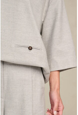 MARCH23 MY BLOUSE GIGI SILVER GREY SUITING BLEND