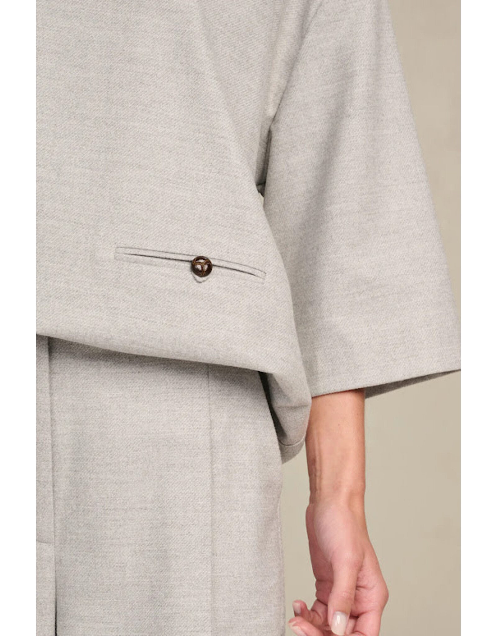 MARCH23 MY BLOUSE GIGI SILVER GREY SUITING BLEND