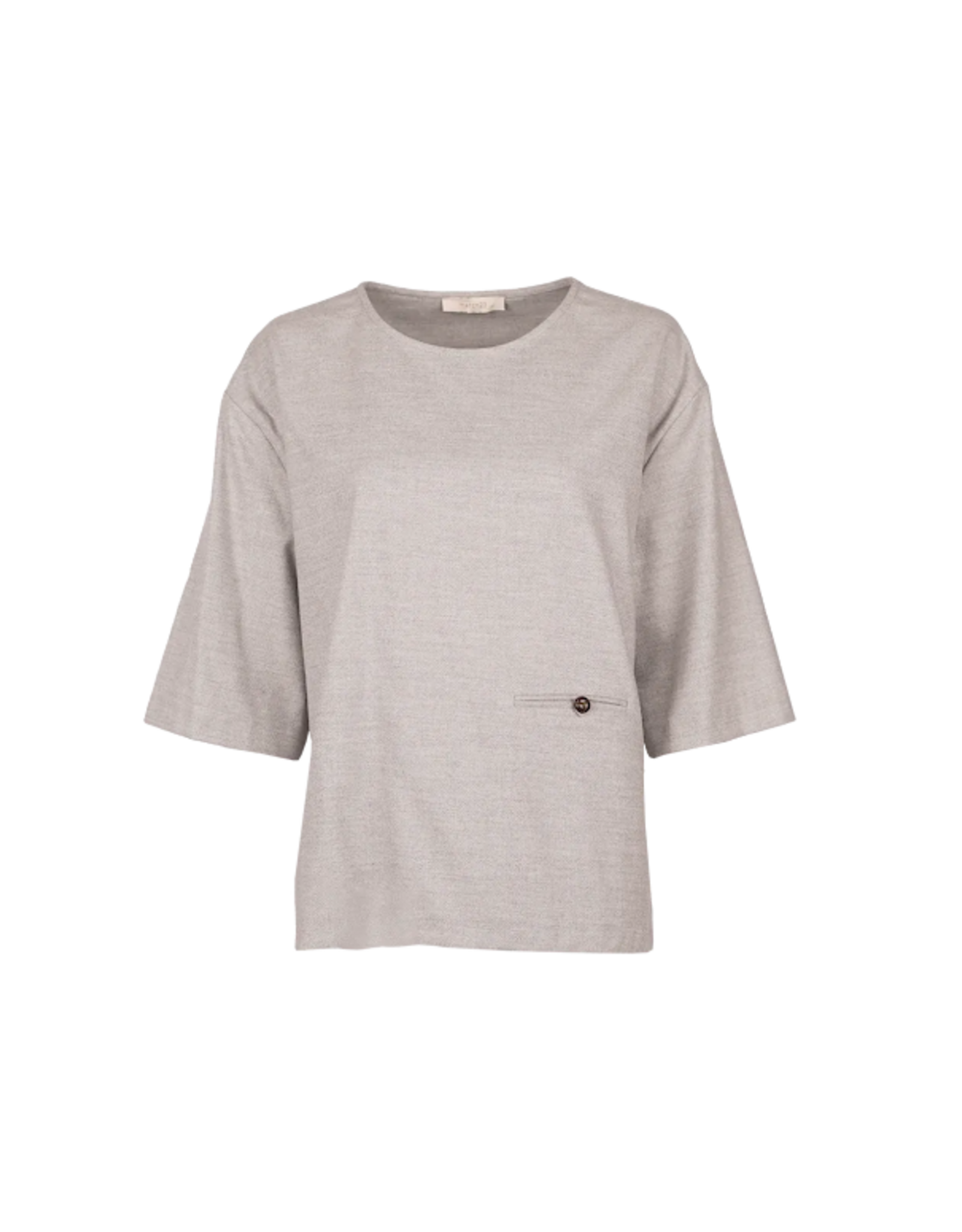 MARCH23 MY BLOUSE GIGI SILVER GREY SUITING BLEND