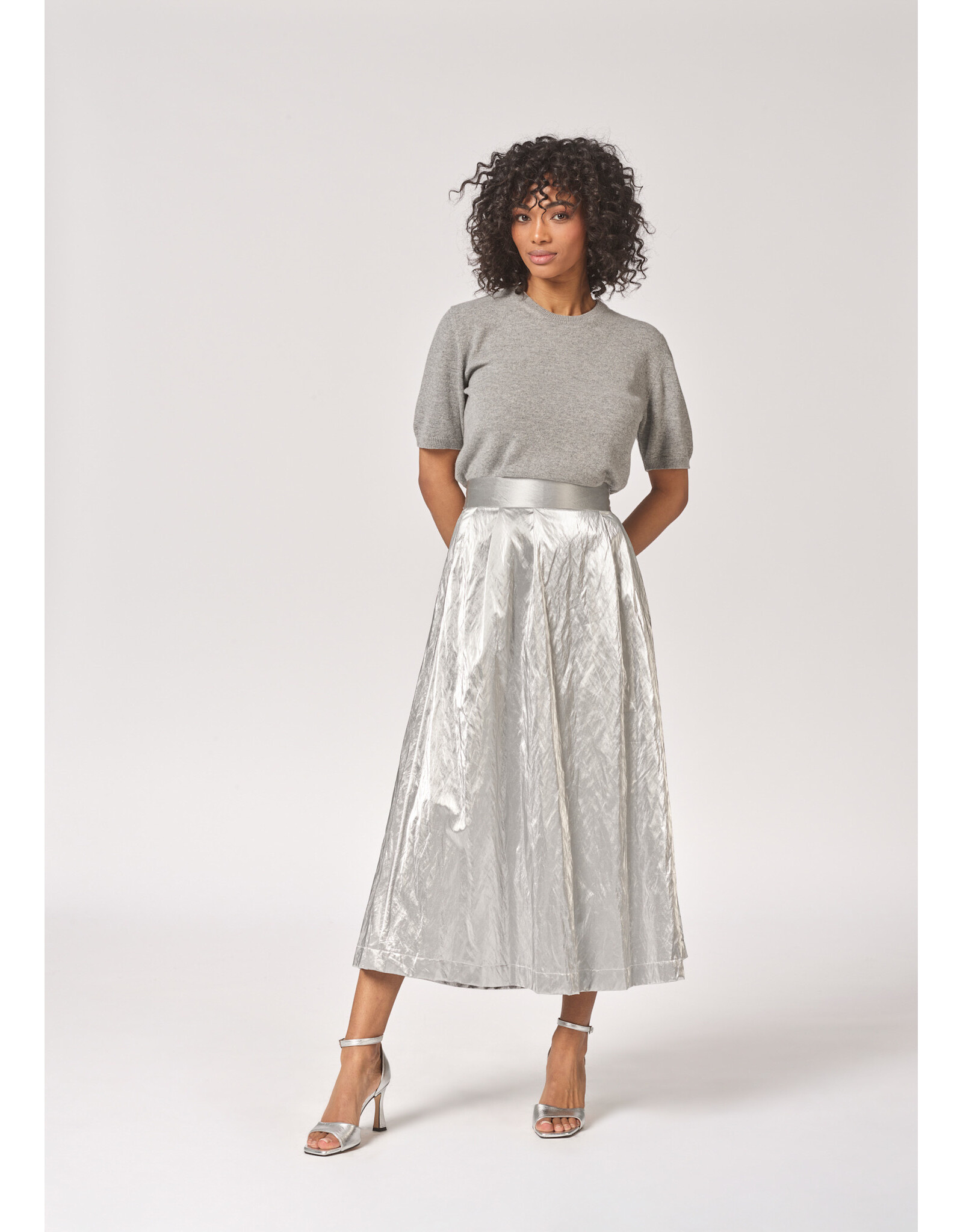LALOTTI BABO LONG SKIRT SILVER