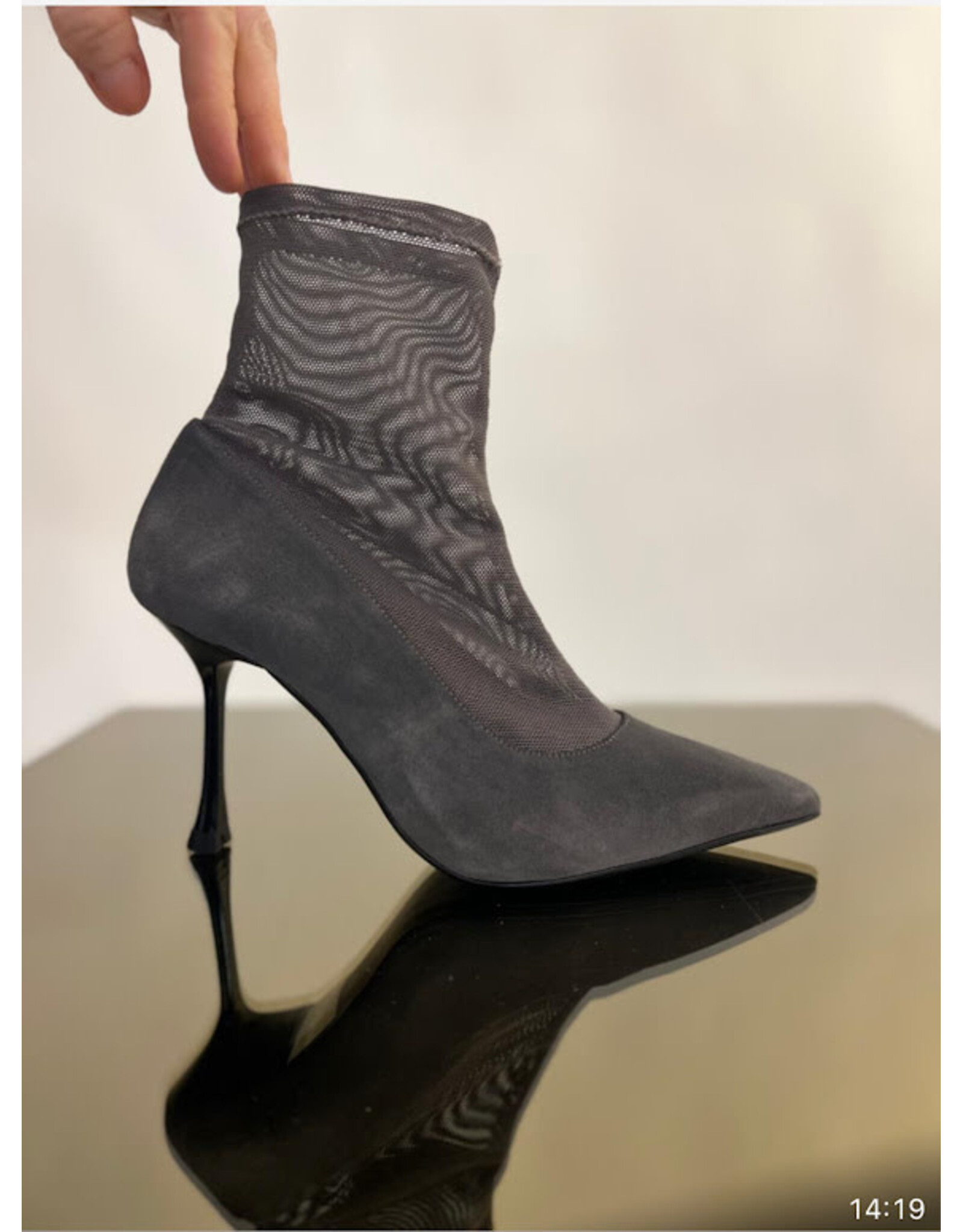 MARCH23 VASCO PUMP HIGH HEEL GREY MESH