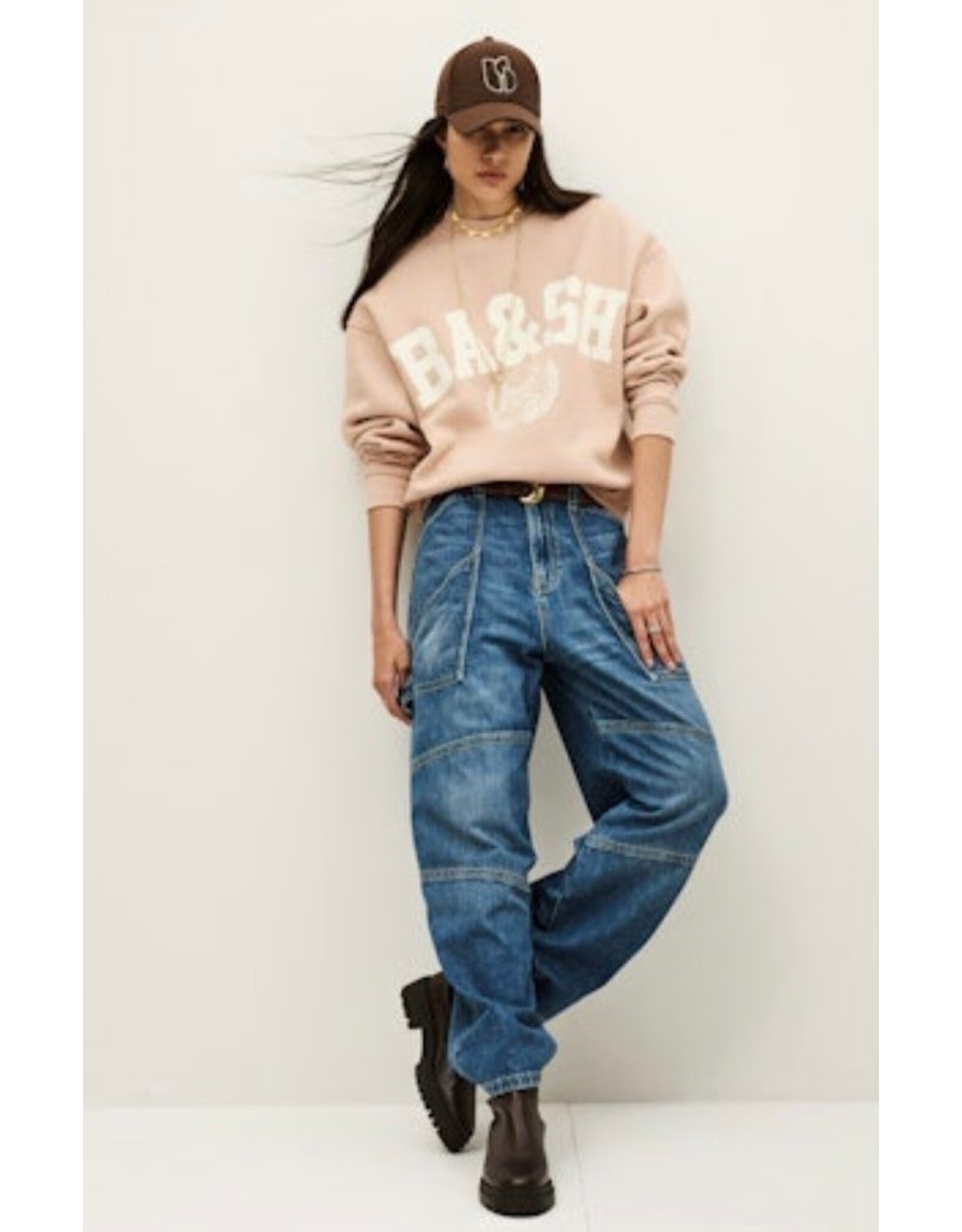 BA&SH SWEATSHIRT BENJAMIN POUDRE