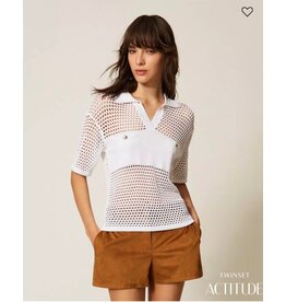 ACTITUDE TWIN SET 261AP3033 POLO OFF WHITE