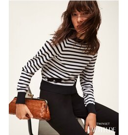 ACTITUDE TWIN SET 261AP3040 MAGLIA RIGA BIC