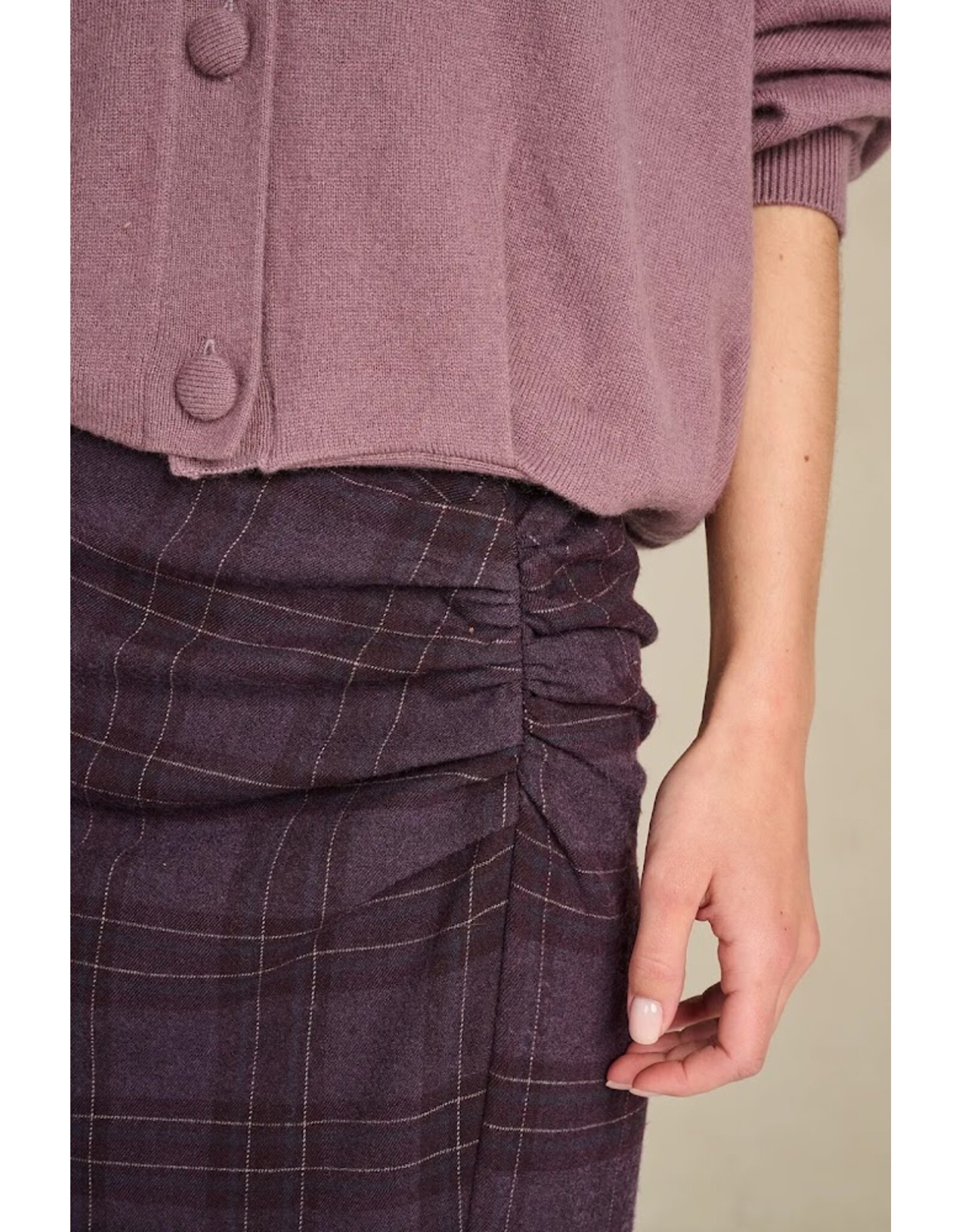 MARCH23 SKIRT CIRI PALE PLUM