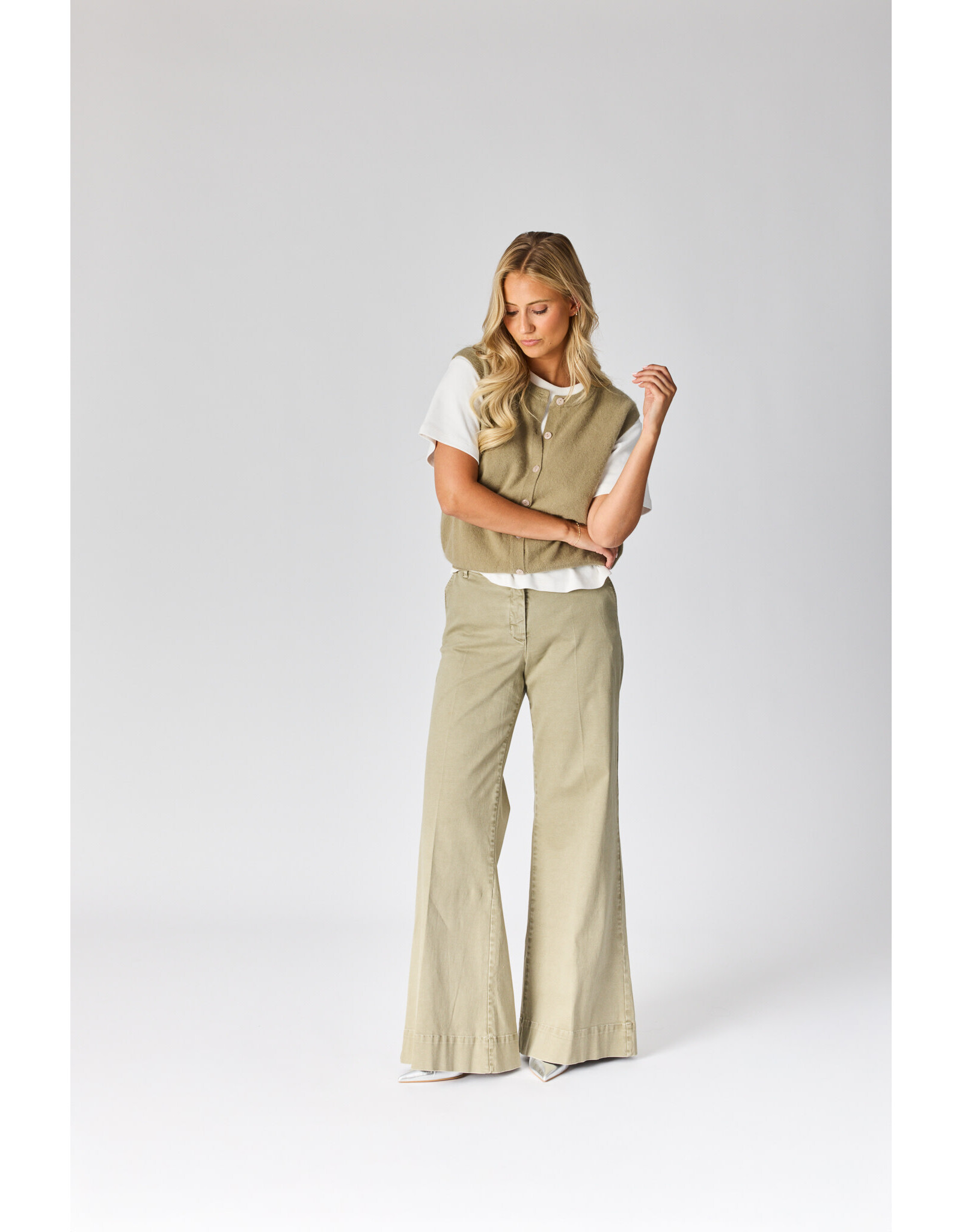 LALOTTI MIREIL GILET LIGHT KHAKI