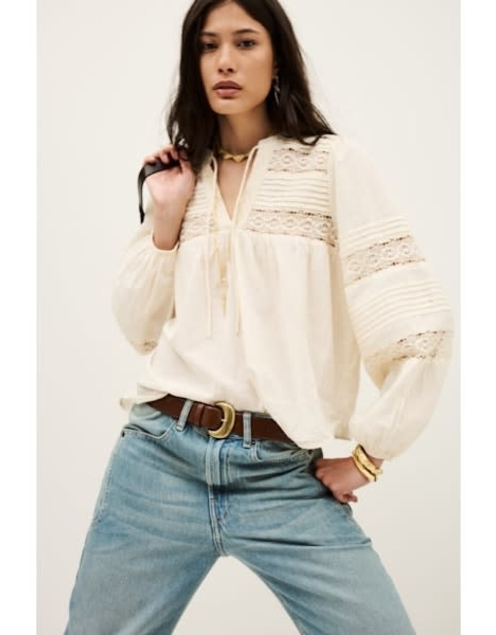 BA&SH BLOUSE NAMI ECRU