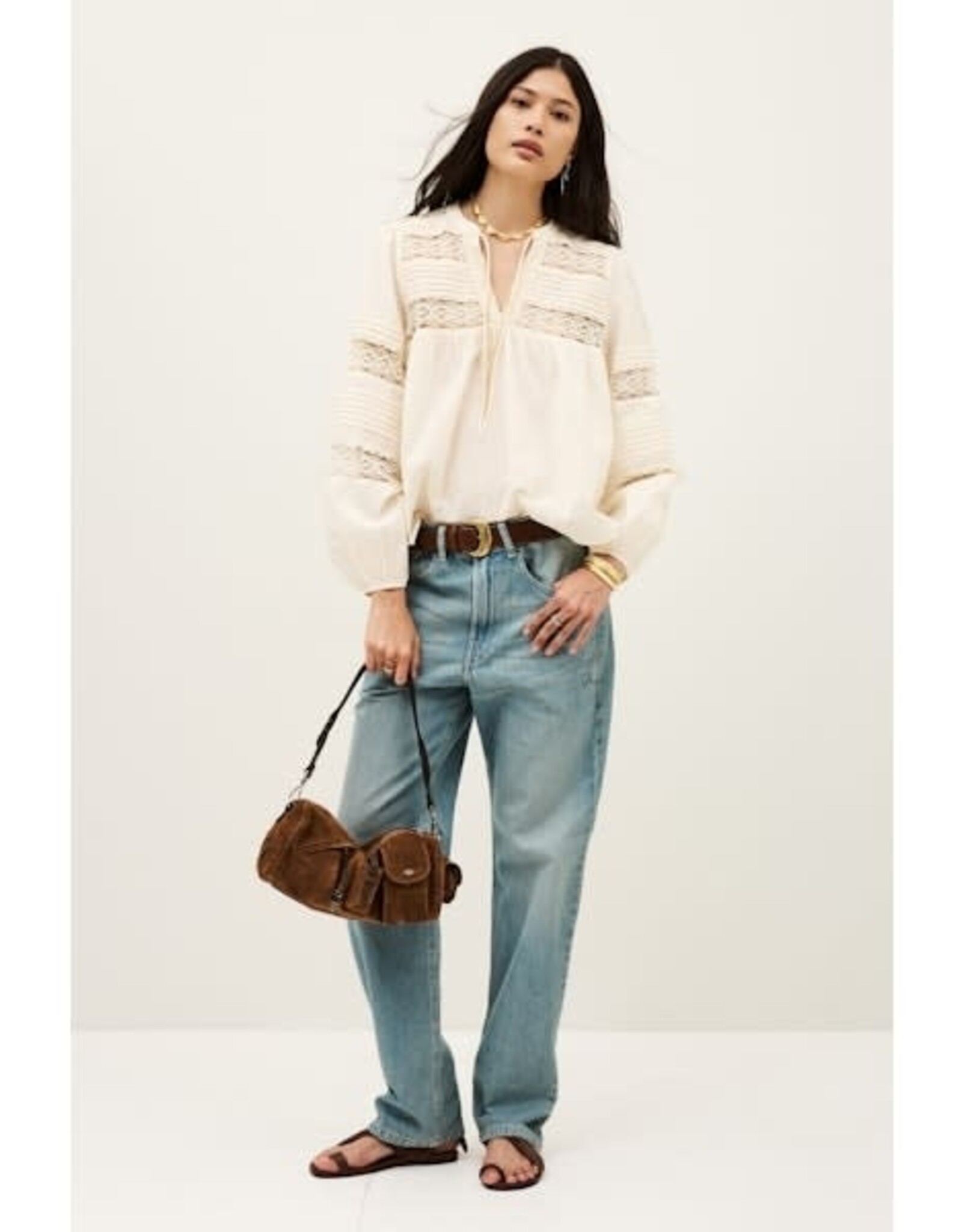 BA&SH BLOUSE NAMI ECRU