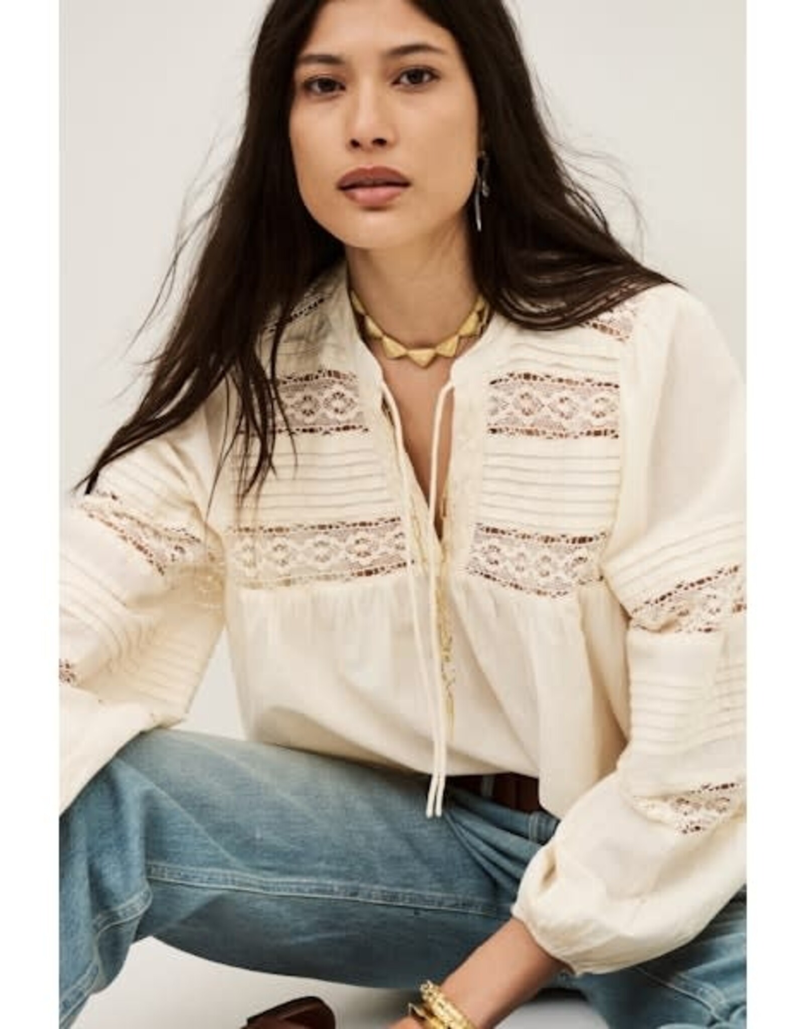 BA&SH BLOUSE NAMI ECRU