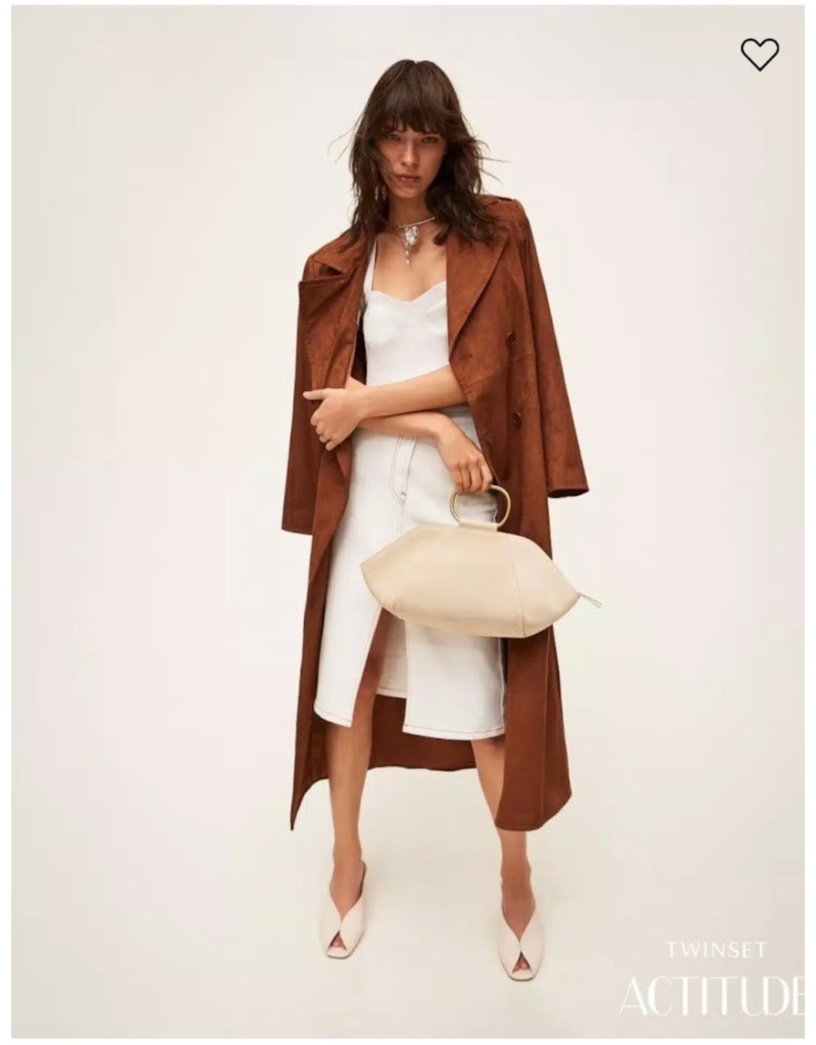 ACTITUDE TWIN SET 261AP2330 TRENCH CHOCOLA