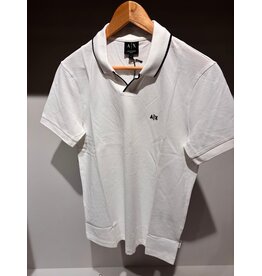 ARMANI EXCHANGE A/X XM002401 MAN JERSEY POLO SHIRT OFF WHITE