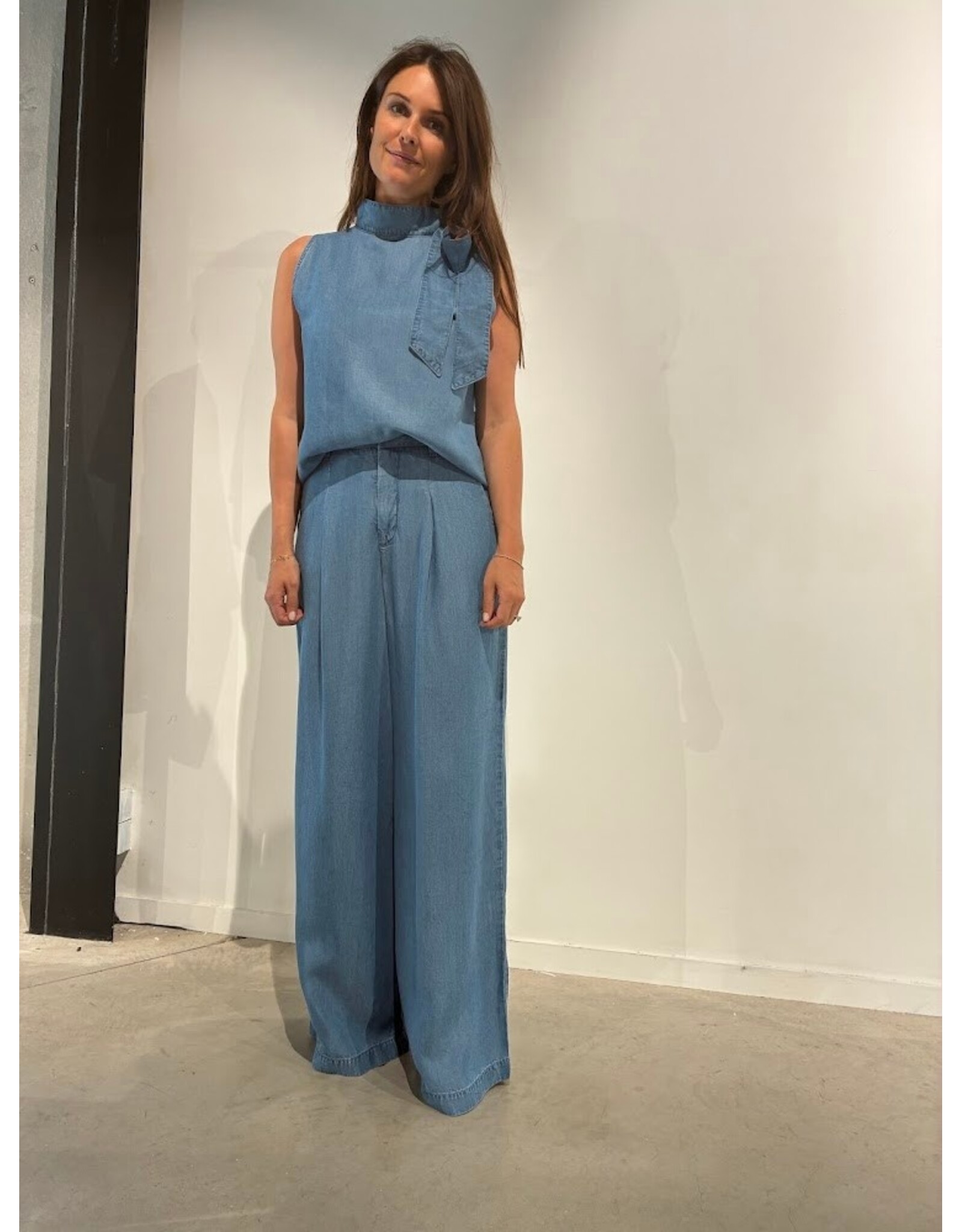 JUST EVE TROUSERS TINE BLUE MIST