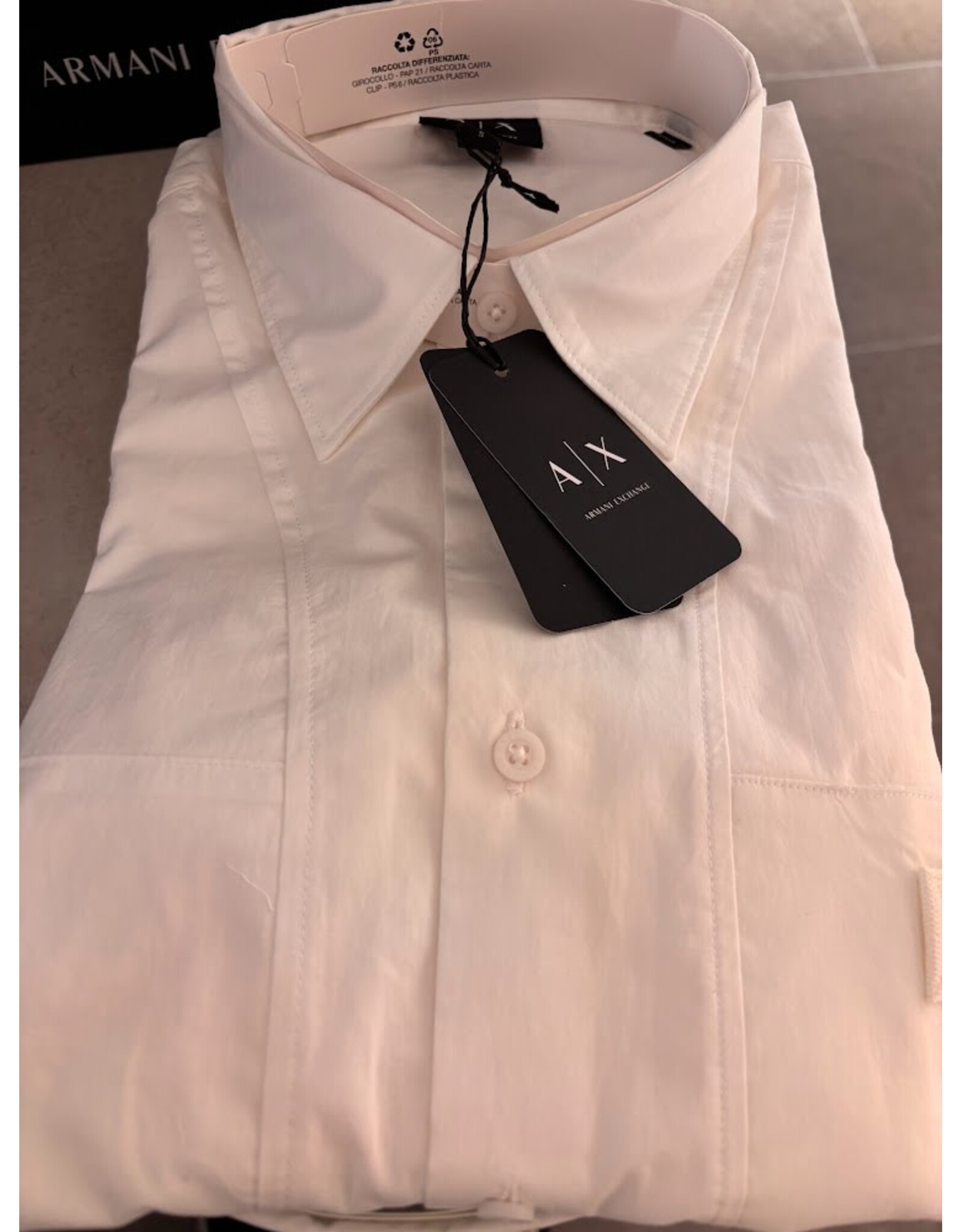 ARMANI EXCHANGE A/X XM002317 MAN WOVEN SHIRT OFF WHITE