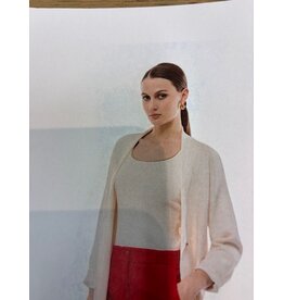 NENETTE 41BB-MISHA AVORIO CANOTTA MAGLIA VISCOSA MANO