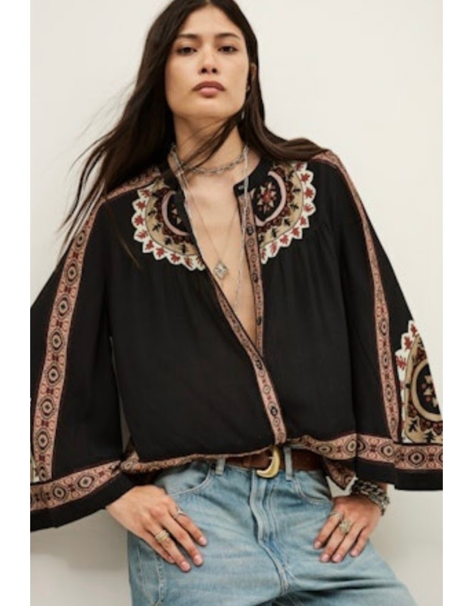 BA&SH CHEMISE VALDA CARBONE