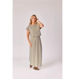 LALOTTI ADELE T-SHIRT GREEN STRIPE