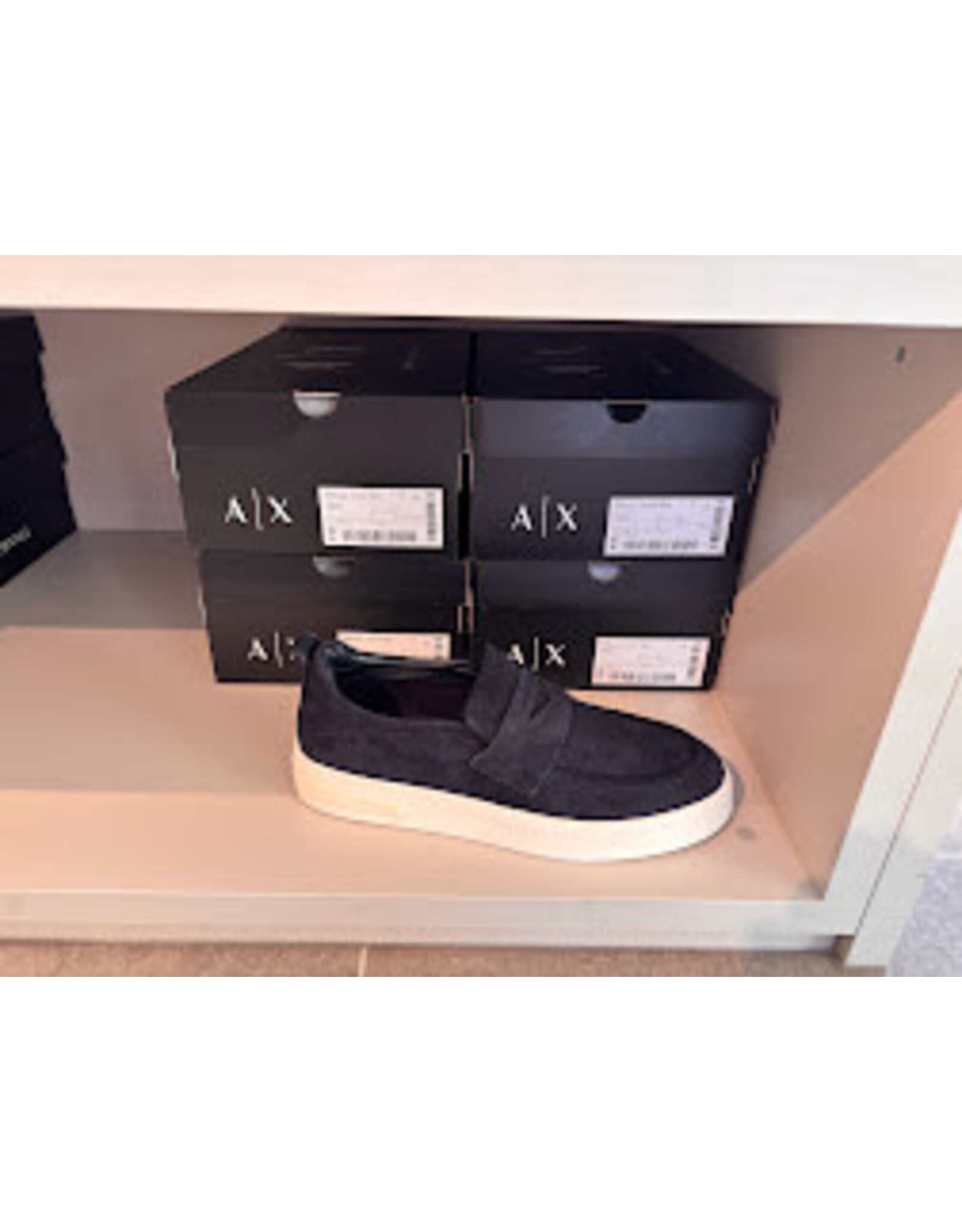 ARMANI EXCHANGE A/X XM002632 MAN LEATHER SNEAKER DEEP NAVY