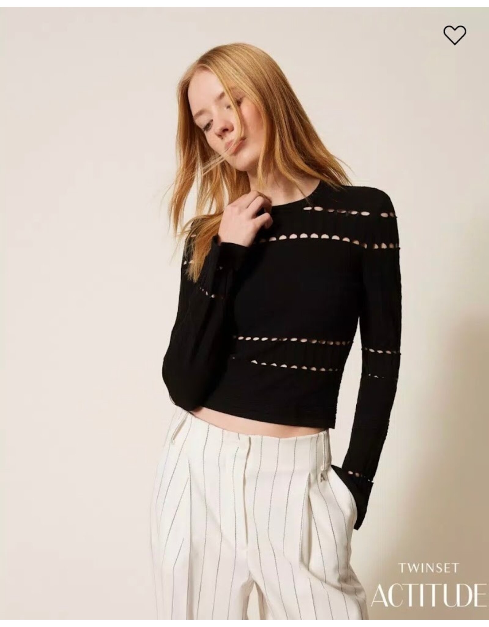 ACTITUDE TWIN SET 261AP3081 MAGLIA NERO