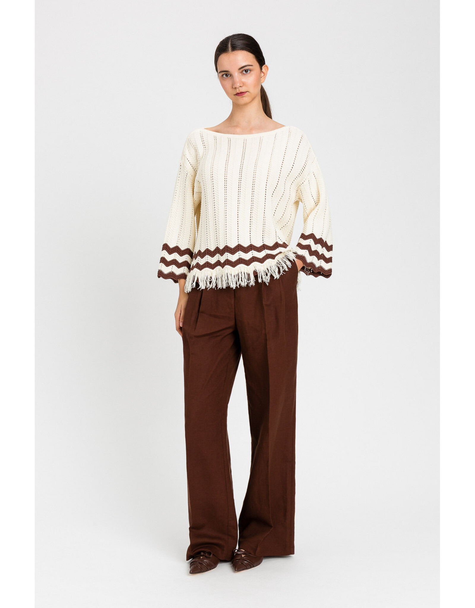 ACTITUDE TWIN SET 261AP3061 MAGLIA BIC MILK