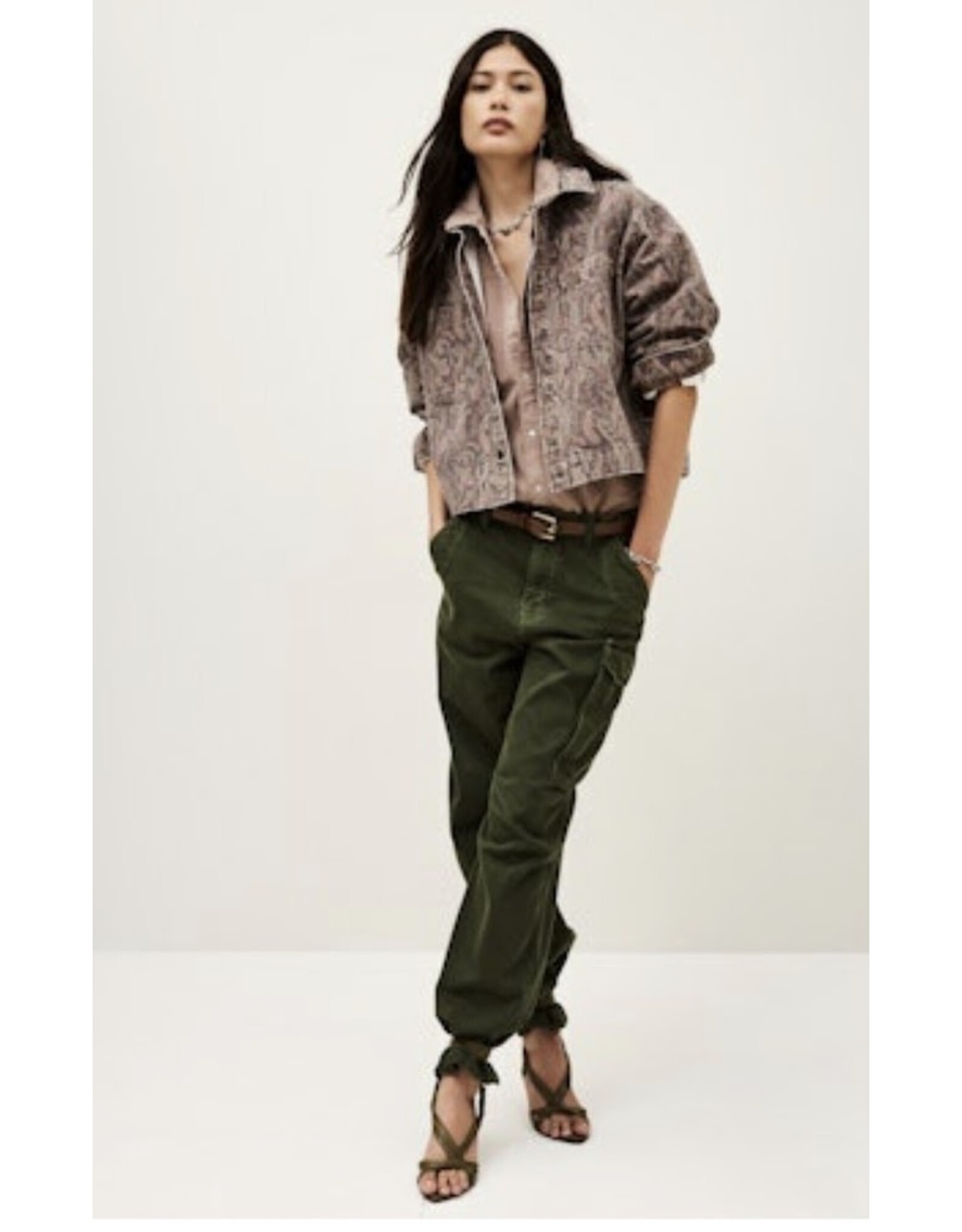 BA&SH PANTALON FINO KAKI