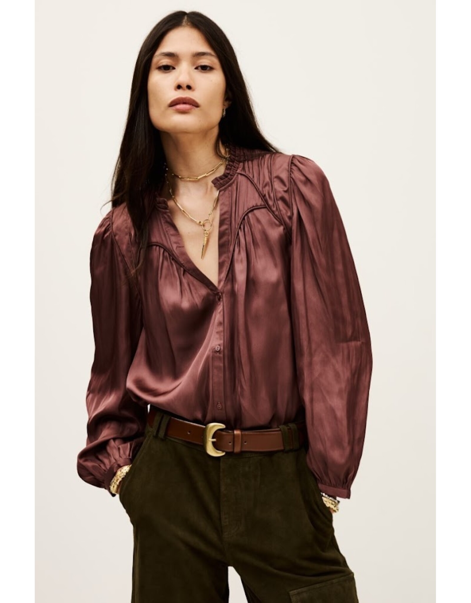 BA&SH CHEMISE CESIRA VIEUX ROSE