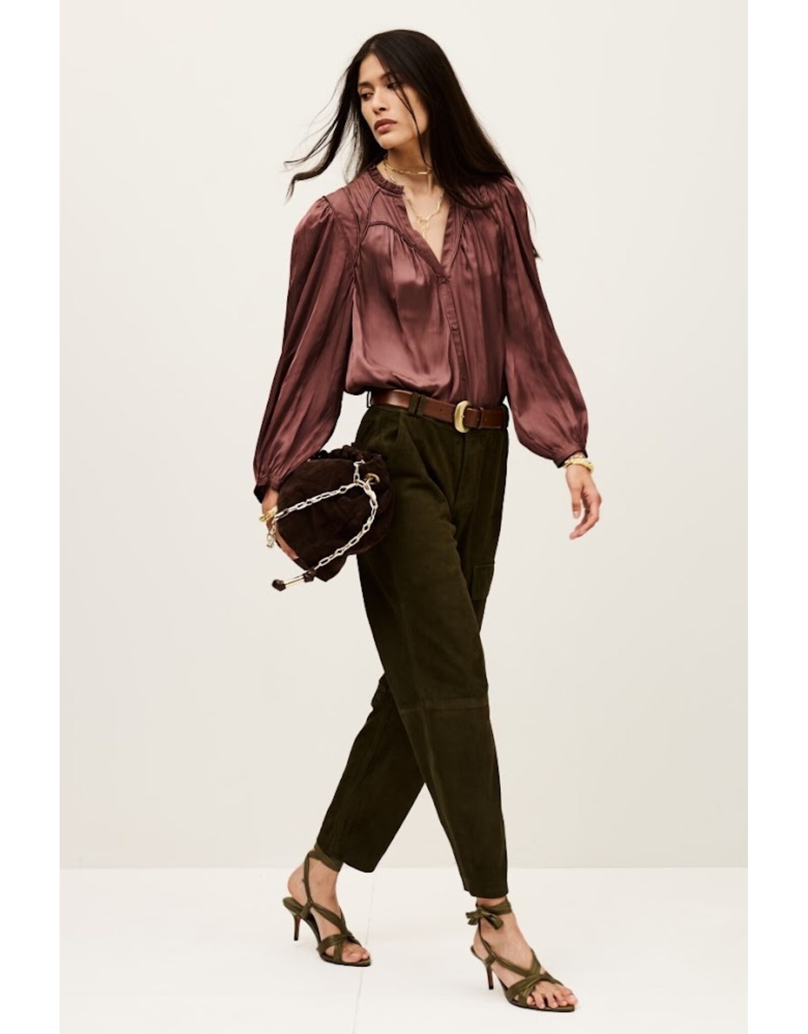 BA&SH CHEMISE CESIRA VIEUX ROSE