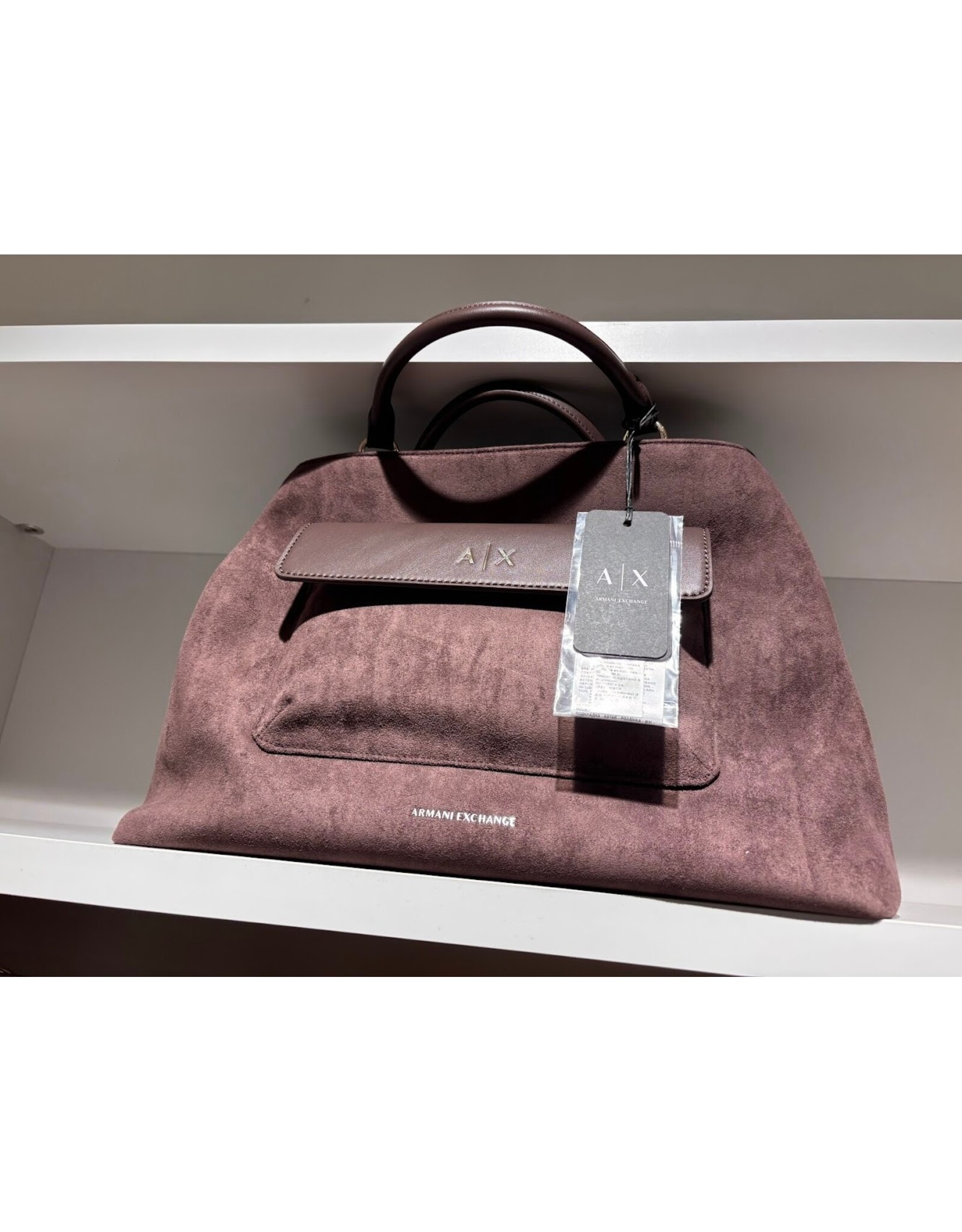 ARMANI EXCHANGE A/X XW001542 WOMAN WOVEN SHOPPING BAG DUSK SHADE