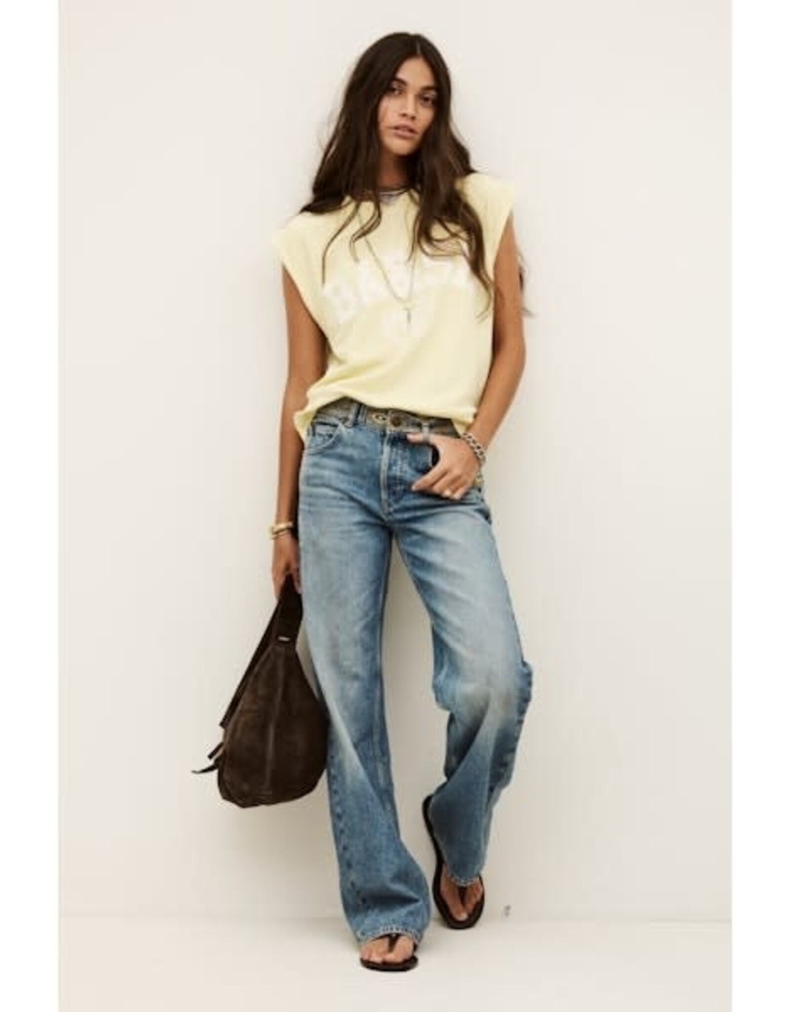 BA&SH SWEAT BEATA JAUNE