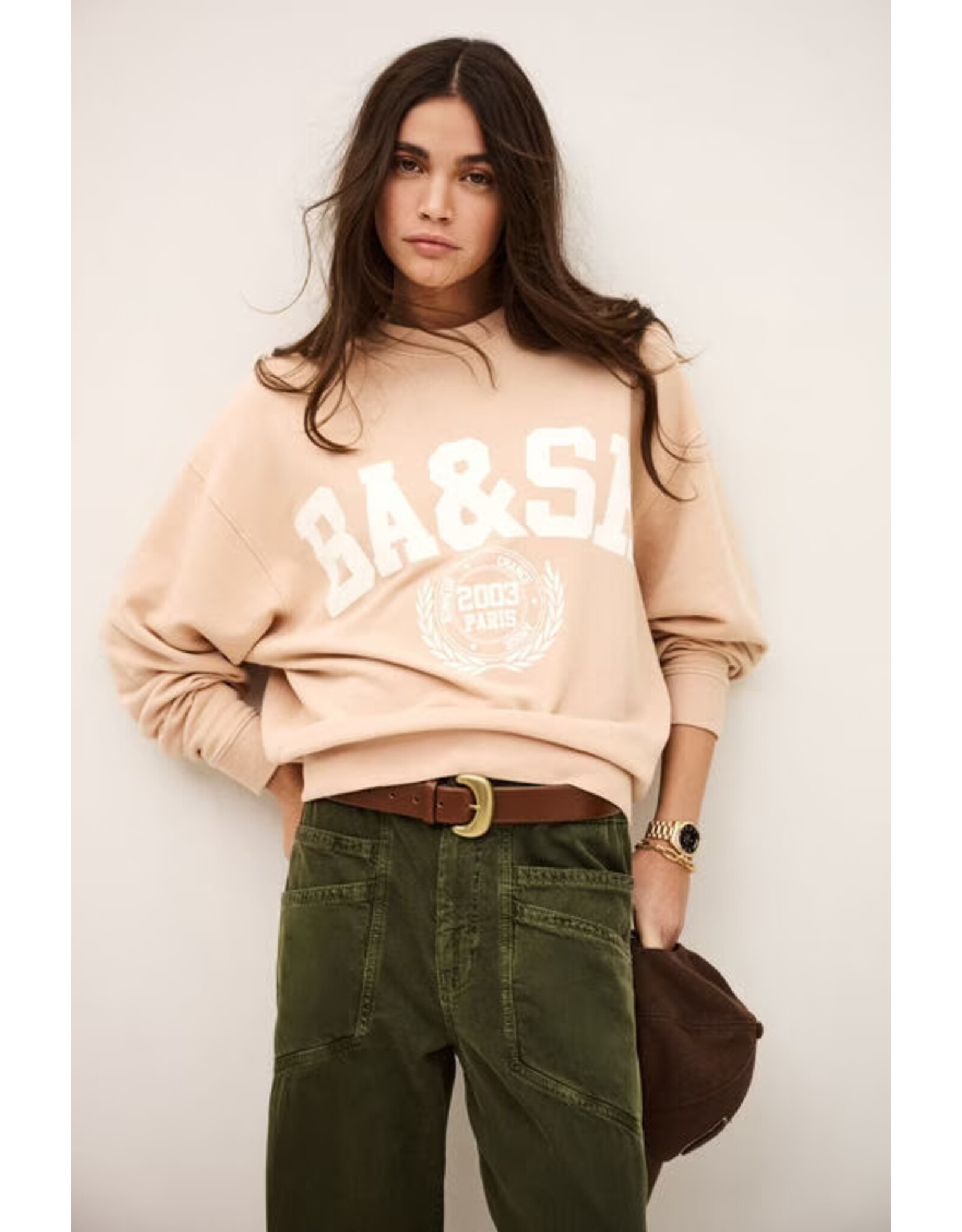 BA&SH SWEATSHIRT BENJAMIN POUDRE