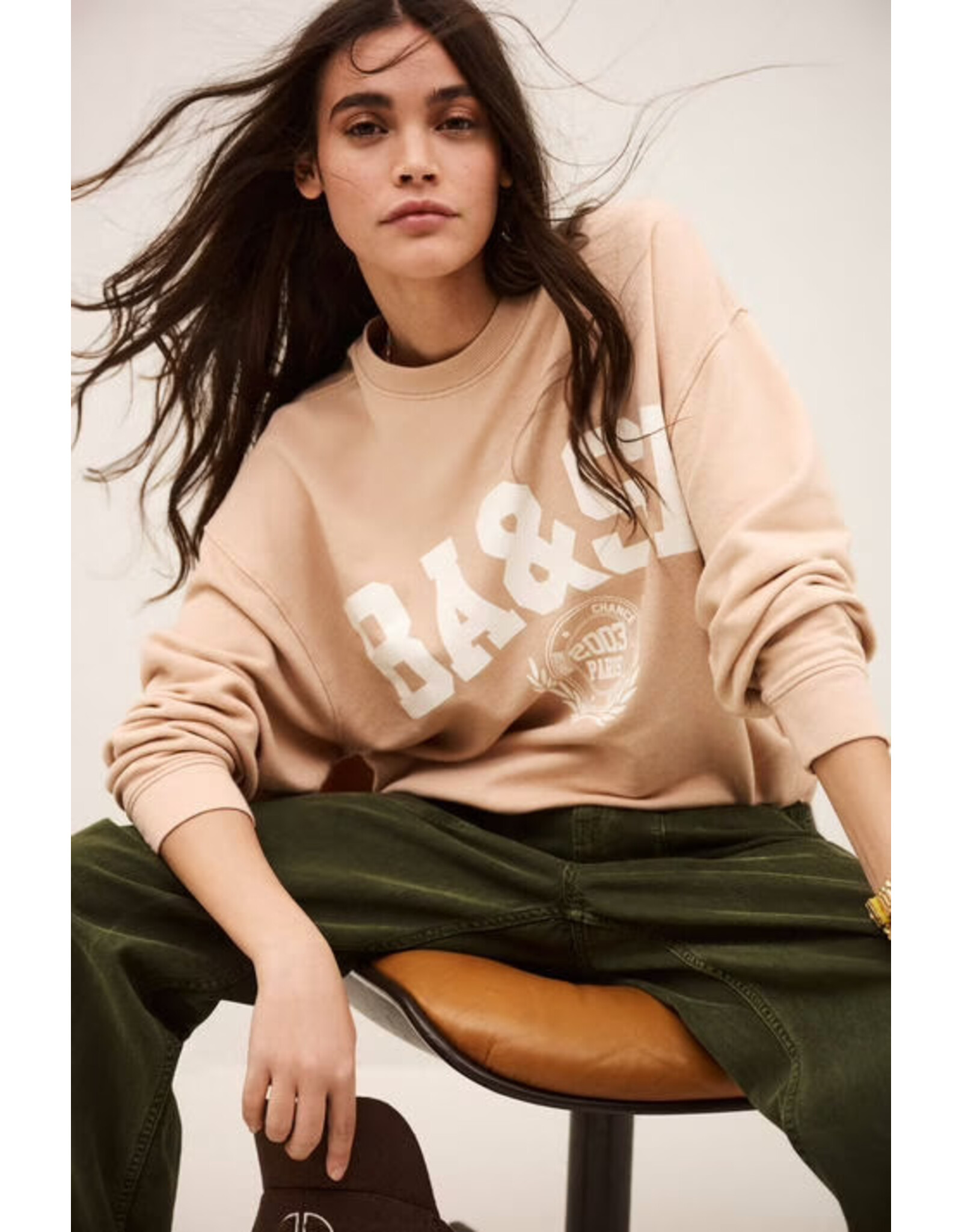 BA&SH SWEATSHIRT BENJAMIN POUDRE