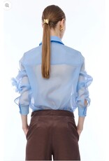 NENETTE 41BB-FROSTY PERVINCA CAMICIA FIORI SURPOSE TESSUTO ORGANZA