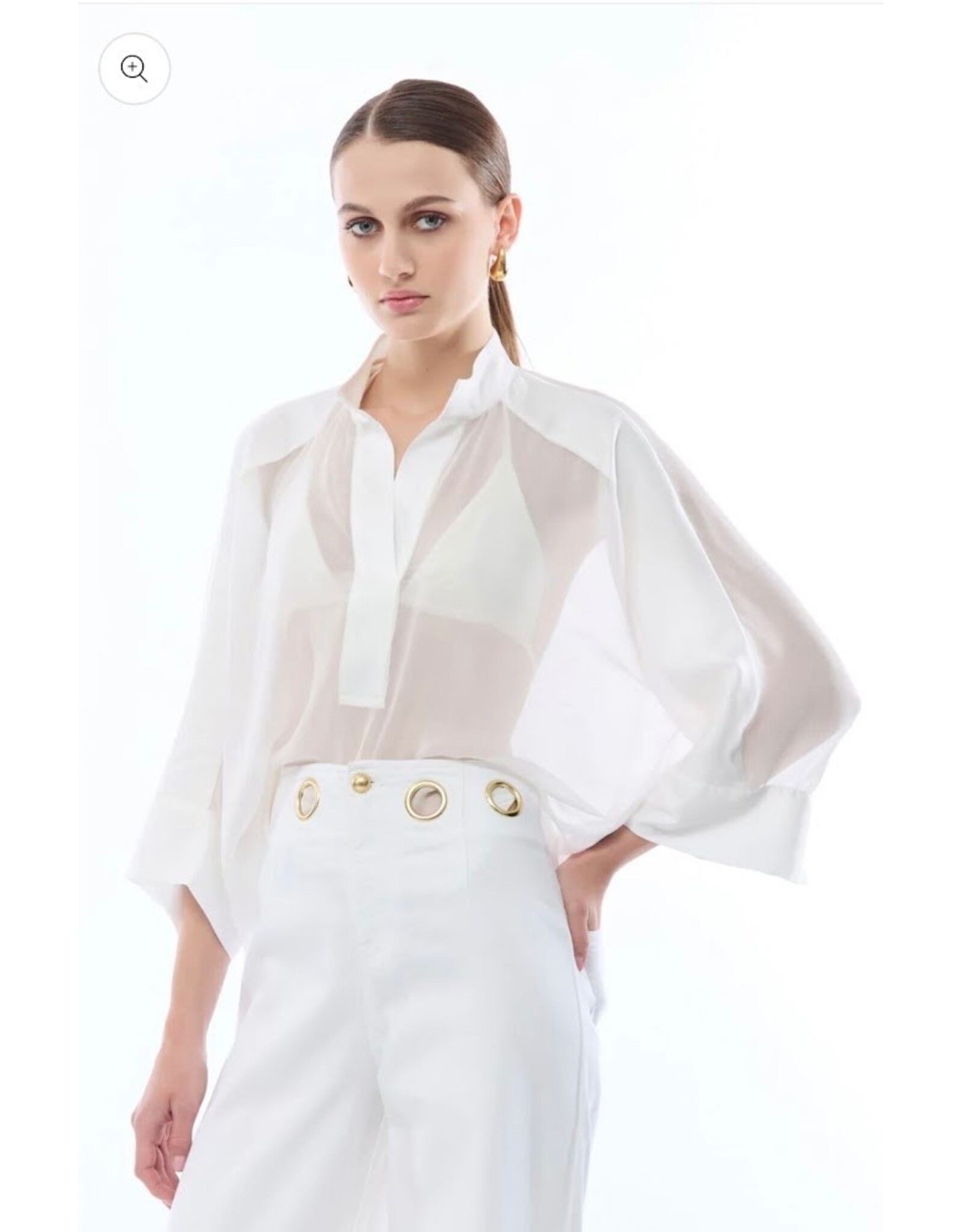 NENETTE 41BB-STAFFER AVORIO PANTALONE GAMBA