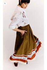 NENETTE 41BB-GREAT OLIO GONA MIDI BALZA STAMPATA TESSUTO