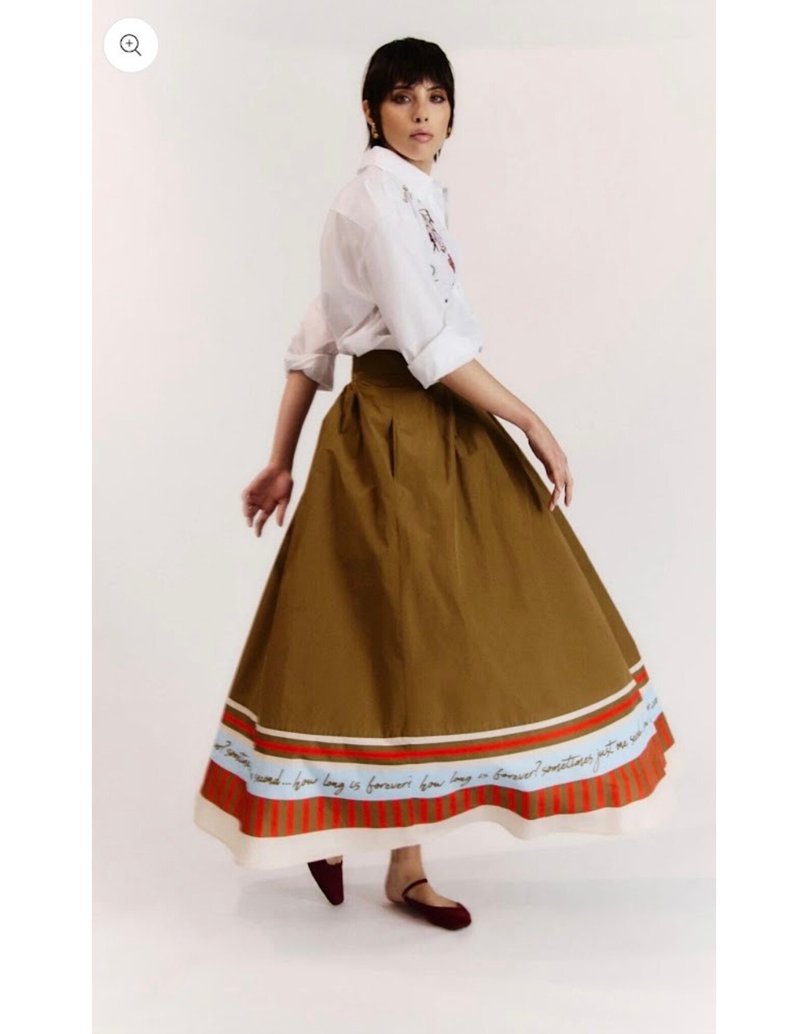 NENETTE 41BB-GREAT OLIO GONA MIDI BALZA STAMPATA TESSUTO