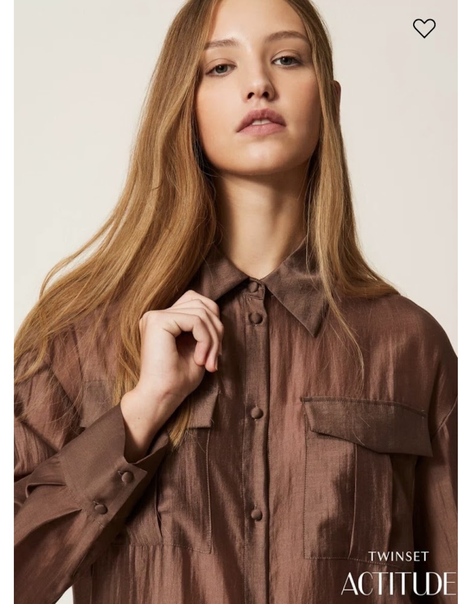 ACTITUDE TWIN SET 261AP2186 CAMICIA CHOCOLADE
